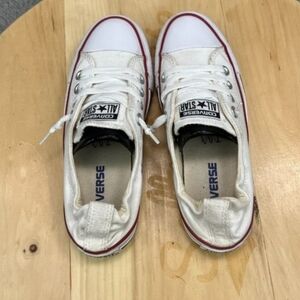 Converse White and Red Sneakers Size 5